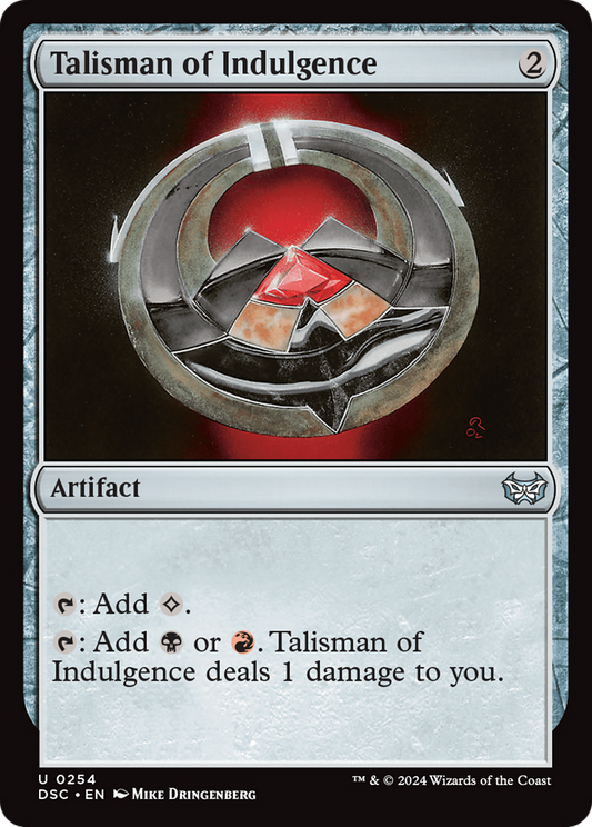 MAGIC: THE GATHERING  - Talisman of Indulgence (DSC-254) - Duskmourn: House of Horror Commander
