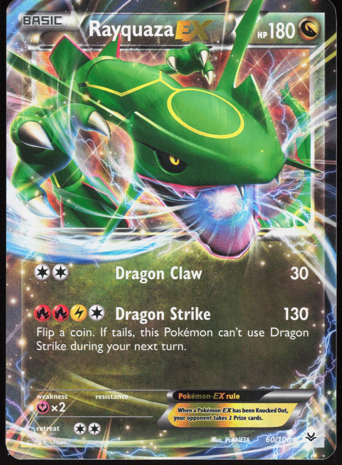 RAYQUAZA EX 60/108 ROARING SKIES POKEMON ULTRA RARE HOLO NM