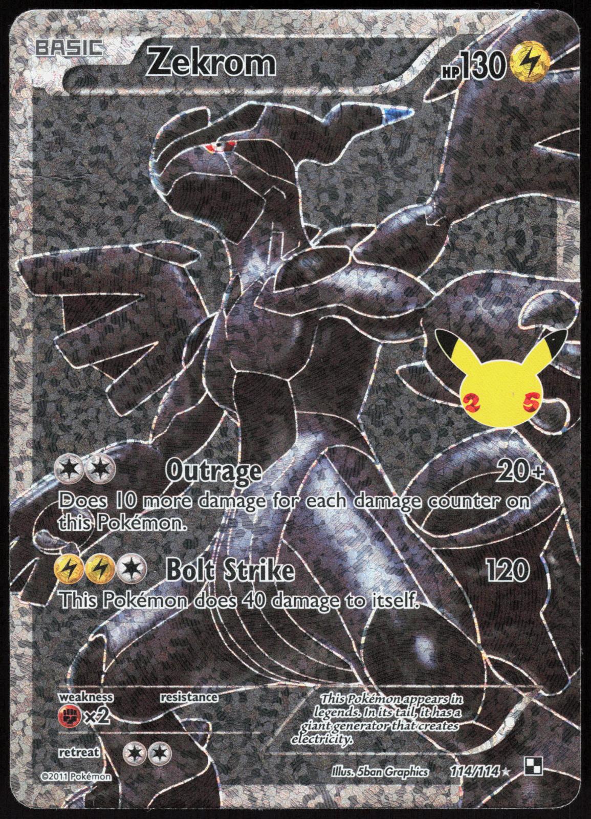 ZEKROM 114/114 CELEBRATIONS: CLASSIC COLLECTION POKEMON HOLO HP