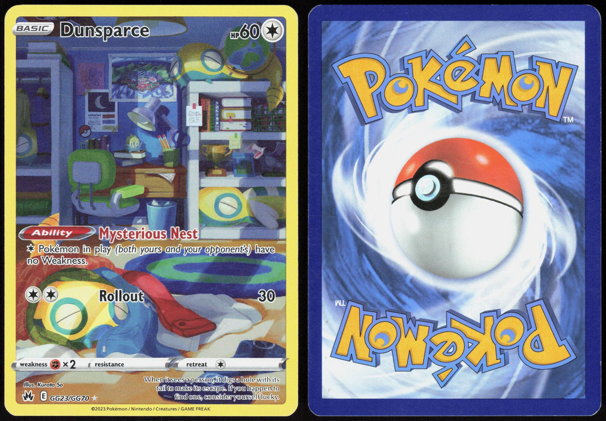 DUNSPARCE GG23/GG70 CROWN ZENITH GALARIAN GALLERY POKEMON HOLO LP