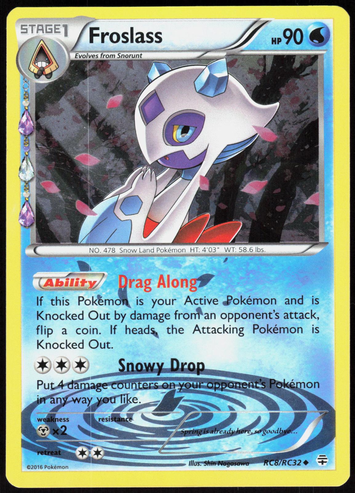 FROSLASS RC8/RC32 GENERATIONS POKEMON UNCOMMON HOLO LP