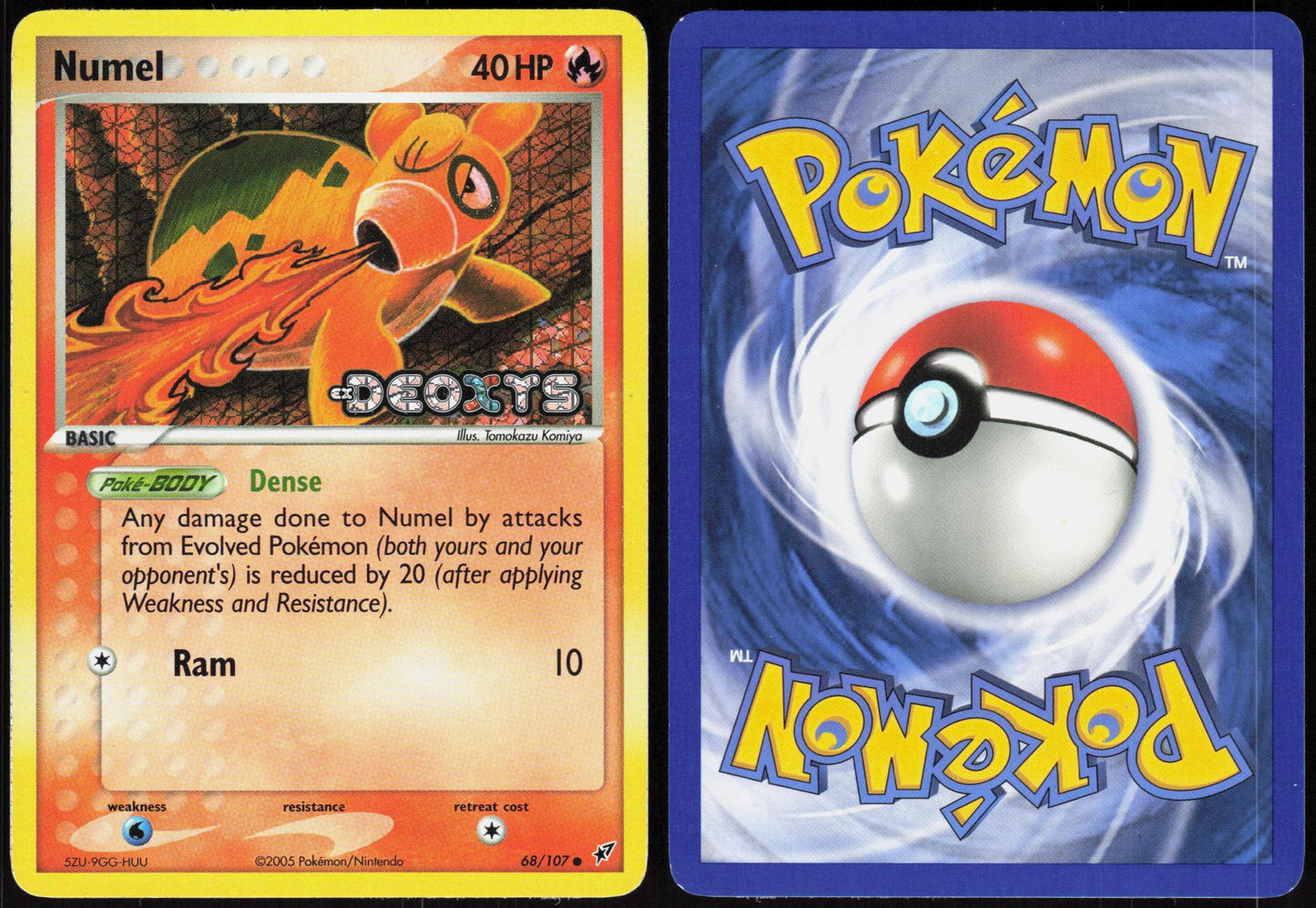 NUMEL 68/107 DEOXYS POKEMON COMMON REVERSE HOLO LP