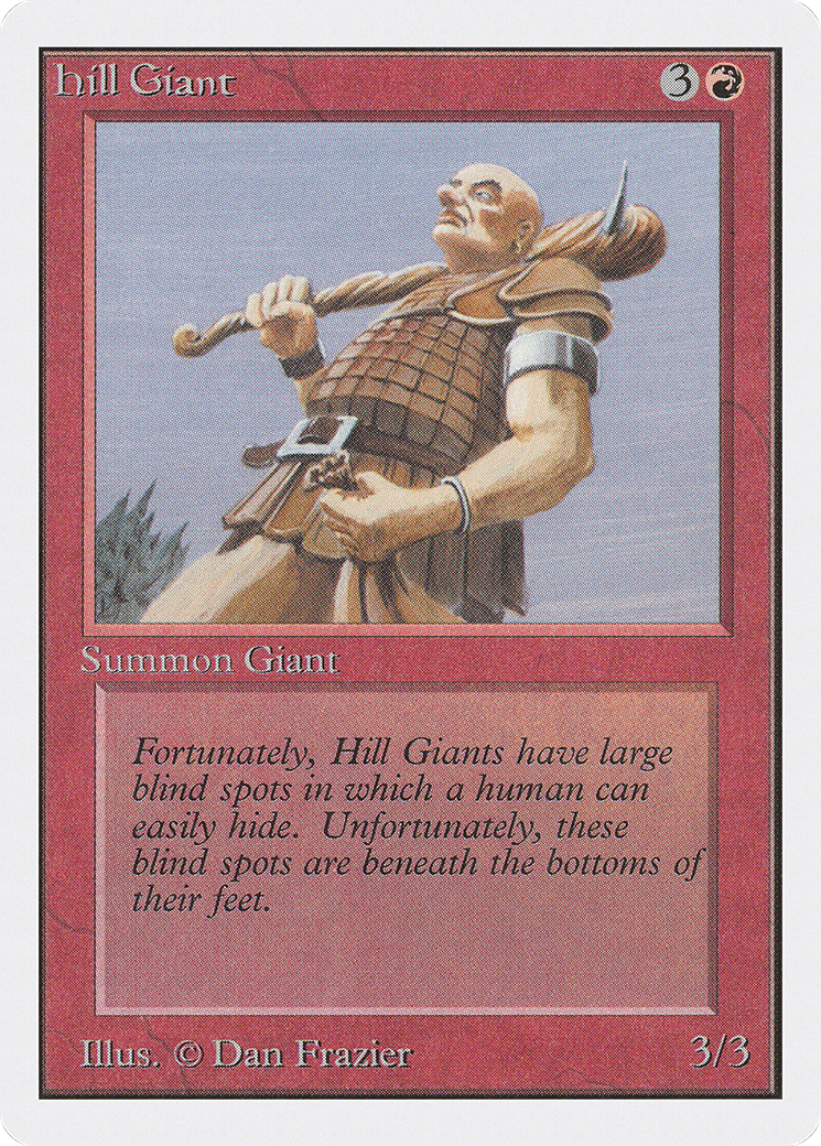 MAGIC: THE GATHERING  - Hill Giant (2ED-158) - Unlimited Edition