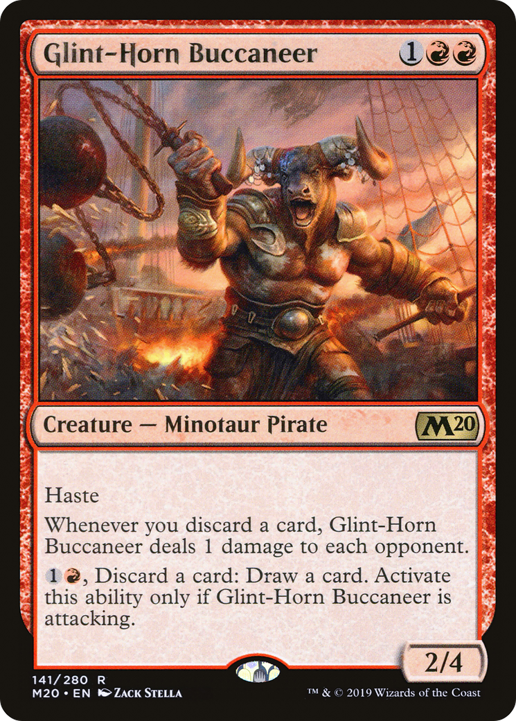 MAGIC: THE GATHERING  - Glint-Horn Buccaneer (M20-141) - Core Set 2020