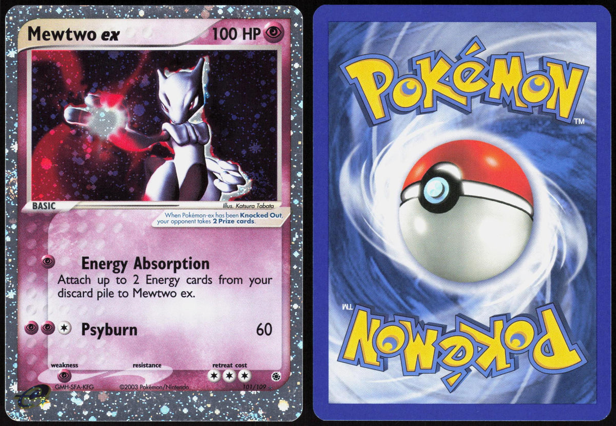 MEWTWO EX 101/109 RUBY & SAPPHIRE POKEMON EX RARE HOLO NM
