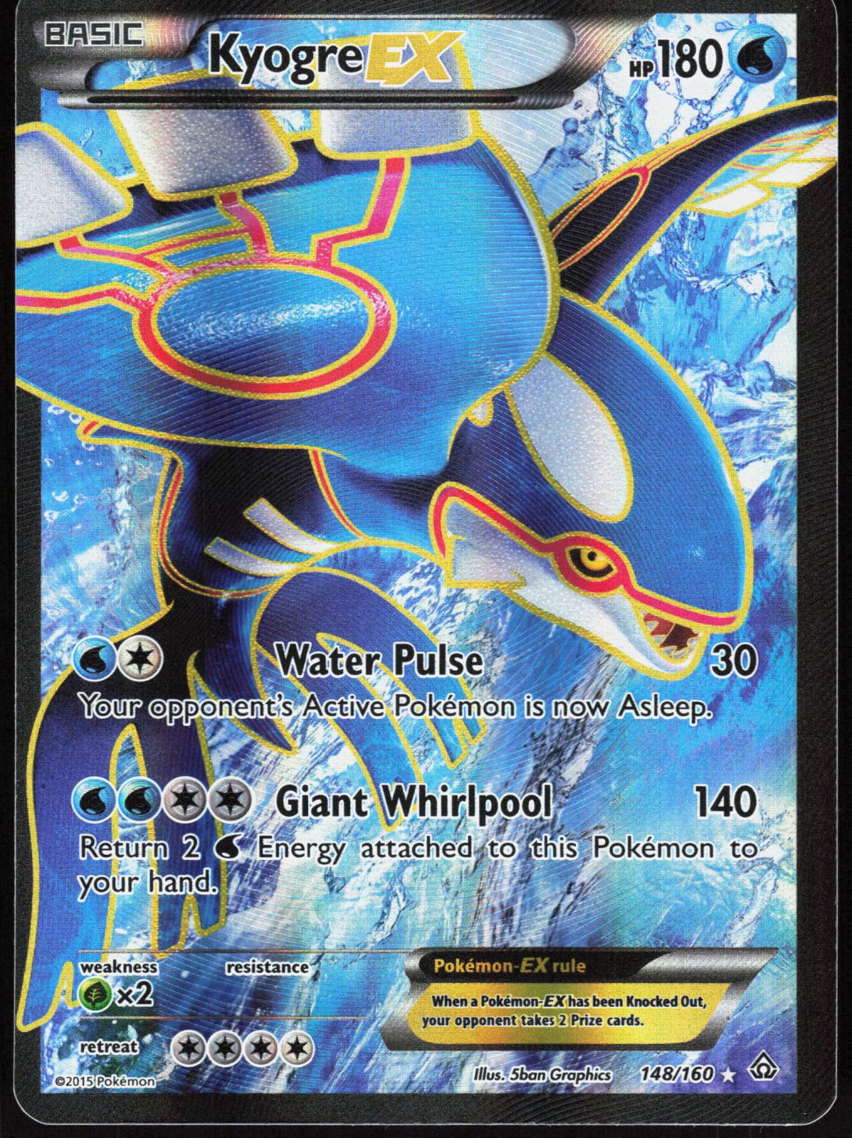 KYOGRE EX 148/160 PRIMAL CLASH POKEMON ULTRA RARE HOLO LP