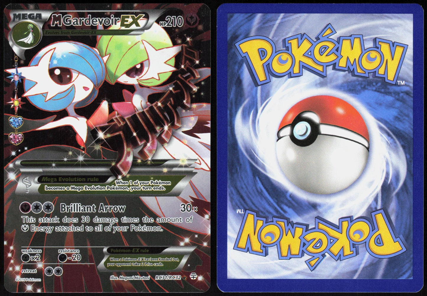 M GARDEVOIR EX RC31/RC32 GENERATIONS POKEMON ULTRA RARE LP