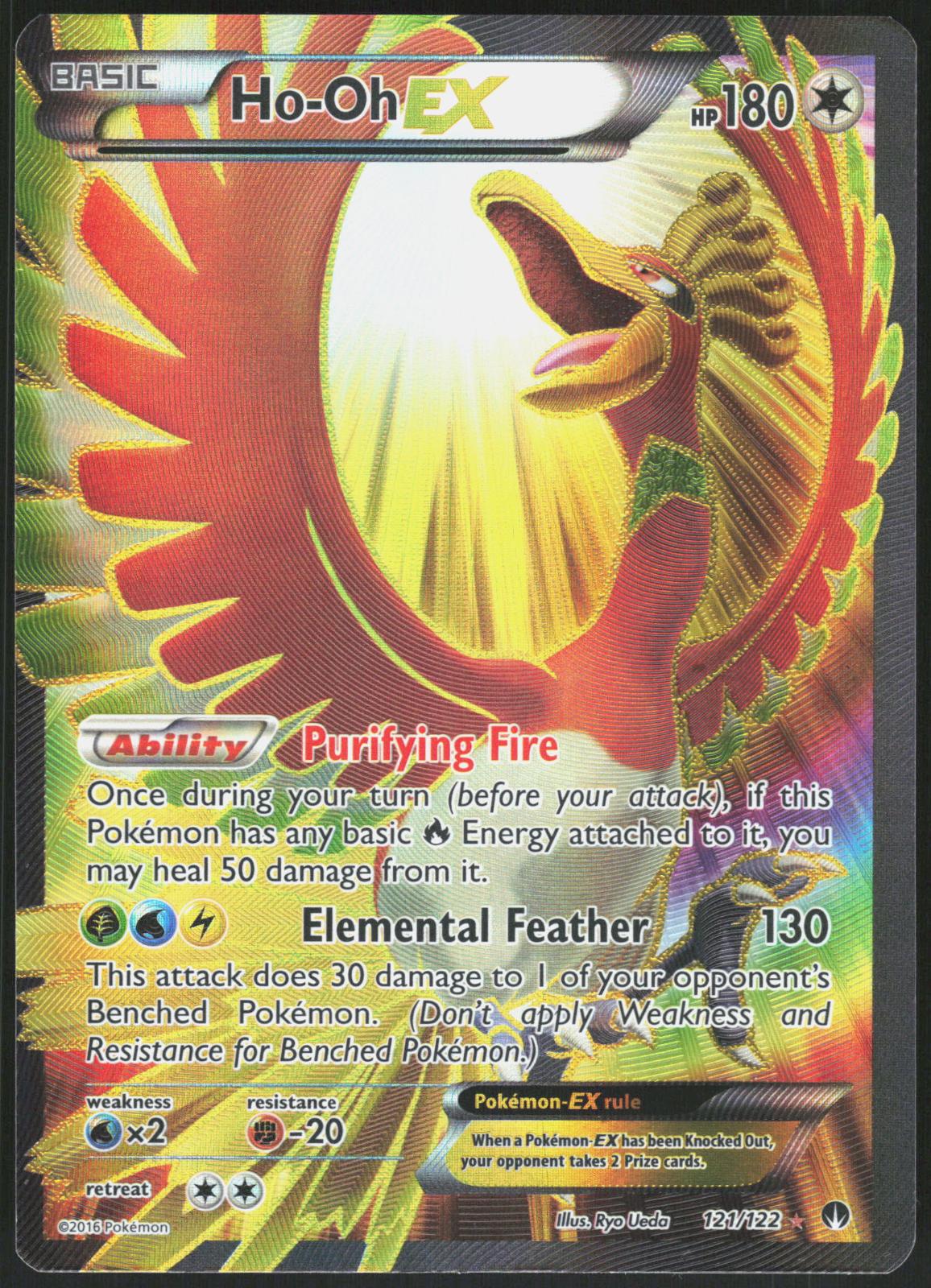 HO-OH EX 121/122 BREAKPOINT POKEMON ULTRA RARE HOLO NM