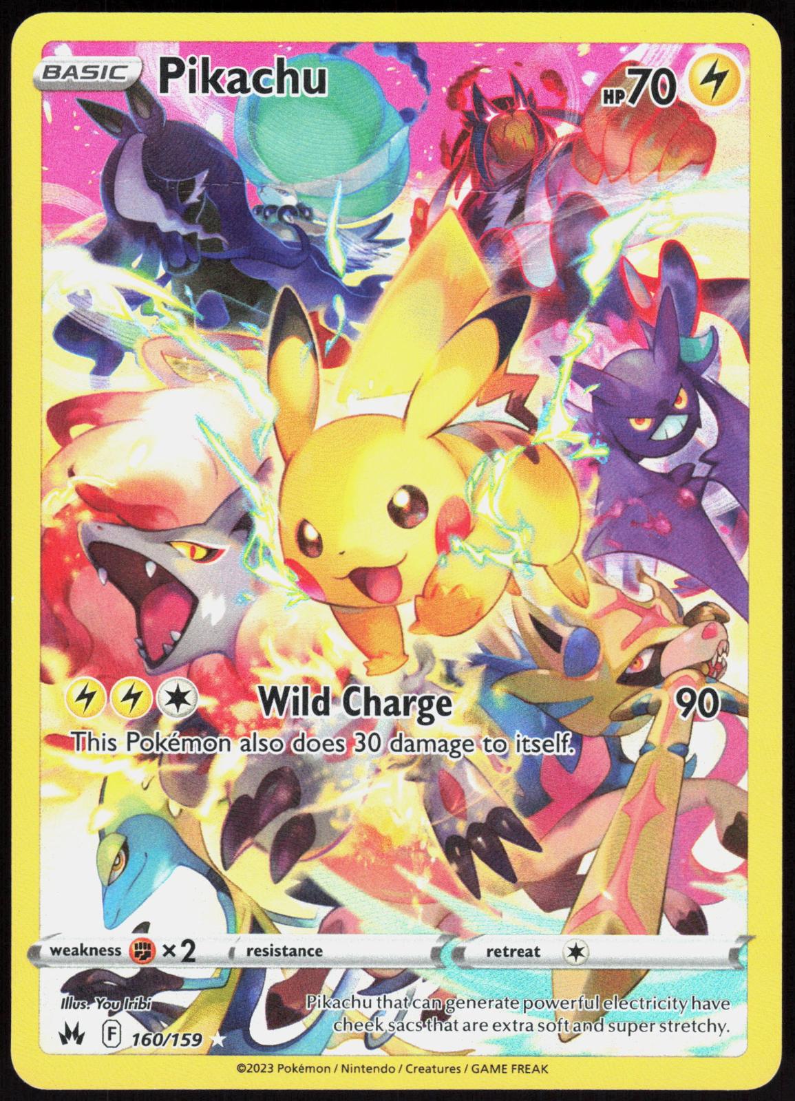 PIKACHU 160/159 CROWN ZENITH POKEMON SECRET RARE HOLO HP