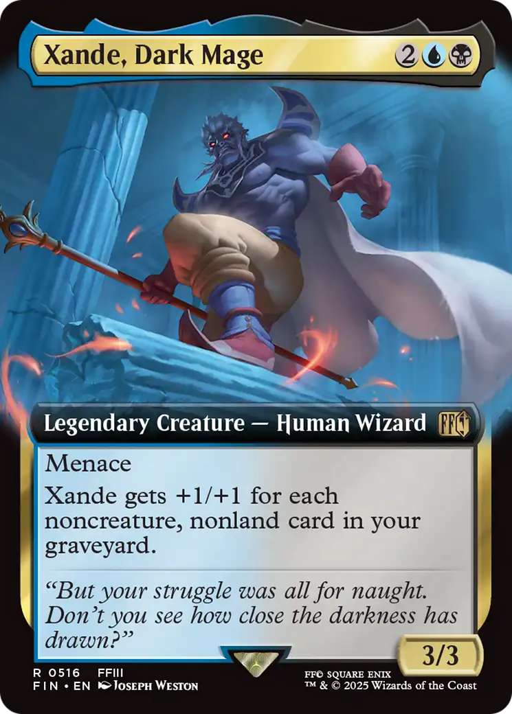 MAGIC: THE GATHERING  - Xande, Dark Mage (Extended Art) (FIN-516) - FINAL FANTASY: (Extended Art) Foil