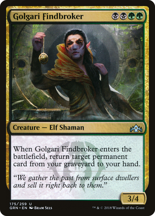 MAGIC: THE GATHERING  - Golgari Findbroker (GRN-175) - Guilds of Ravnica Foil