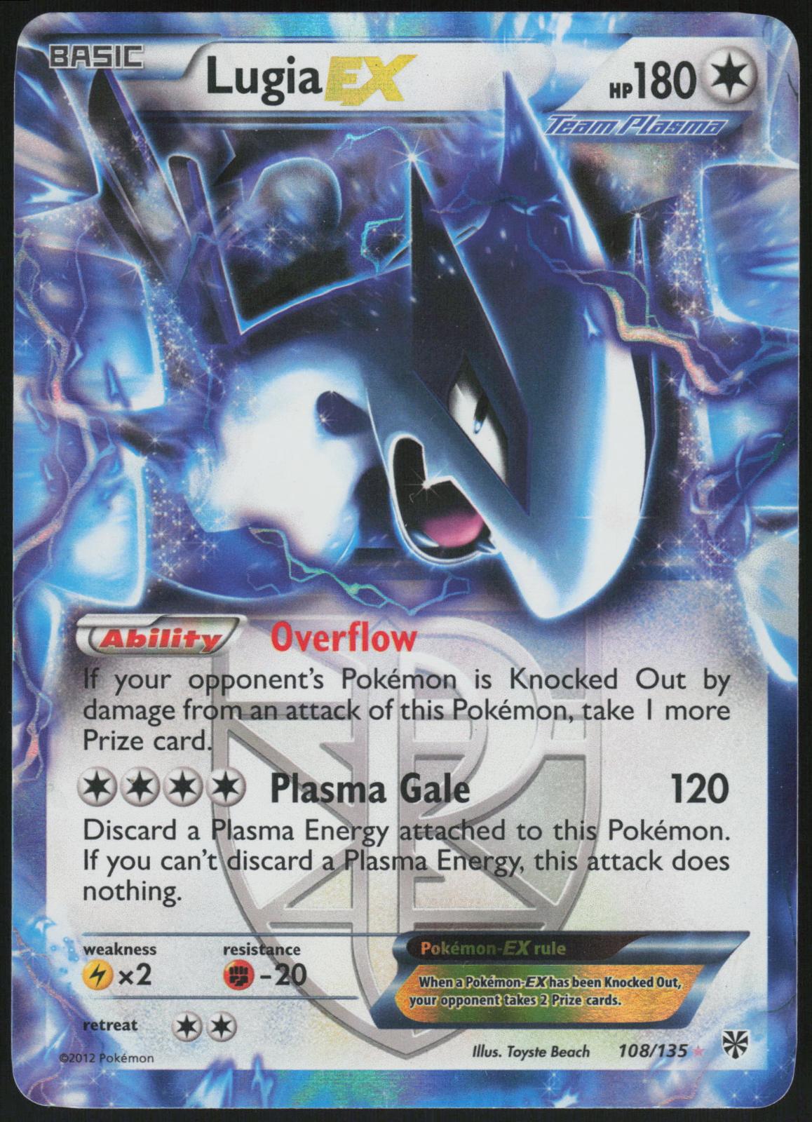 LUGIA EX 108/135 PLASMA STORM POKEMON EX RARE HOLO LP