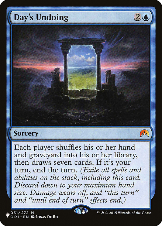MAGIC: THE GATHERING  - Day's Undoing (LIST-ORI-51) - The List