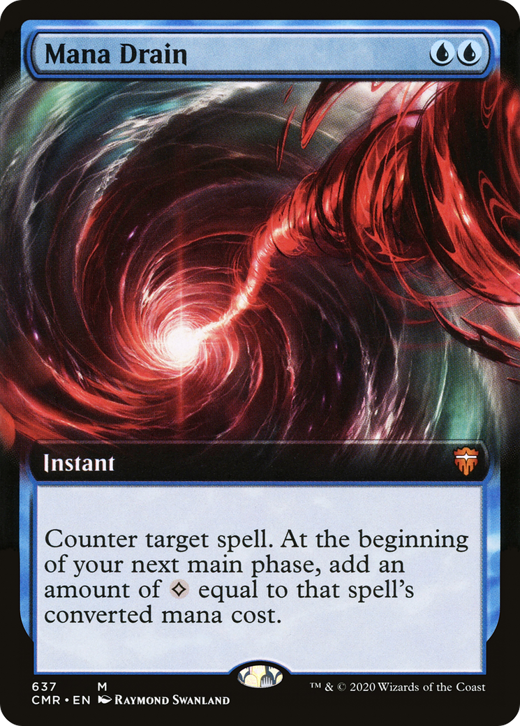 MAGIC: THE GATHERING  - Mana Drain (Extended Art) (CMR-637) - Commander Legends: (Extended Art) Foil