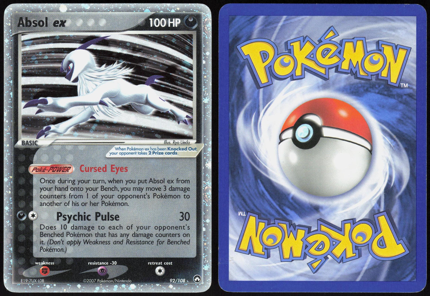ABSOL EX 92/108 POWER KEEPERS POKEMON EX RARE HOLO LP
