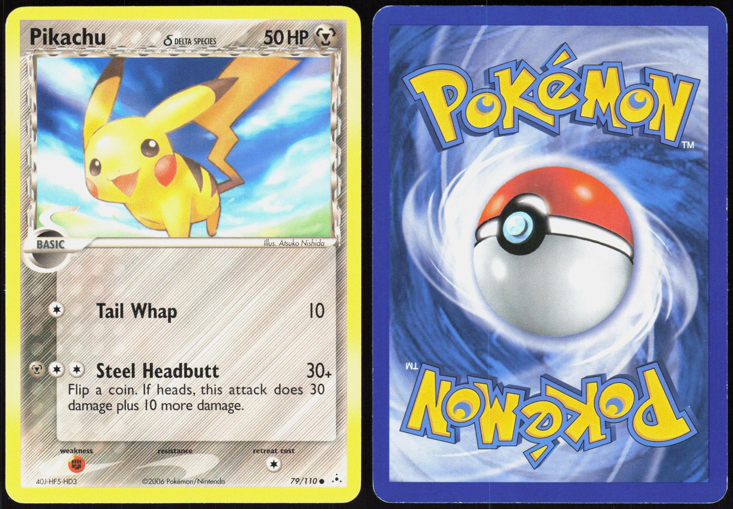 PIKACHU Δ 79/110 HOLON PHANTOMS POKEMON COMMON LP