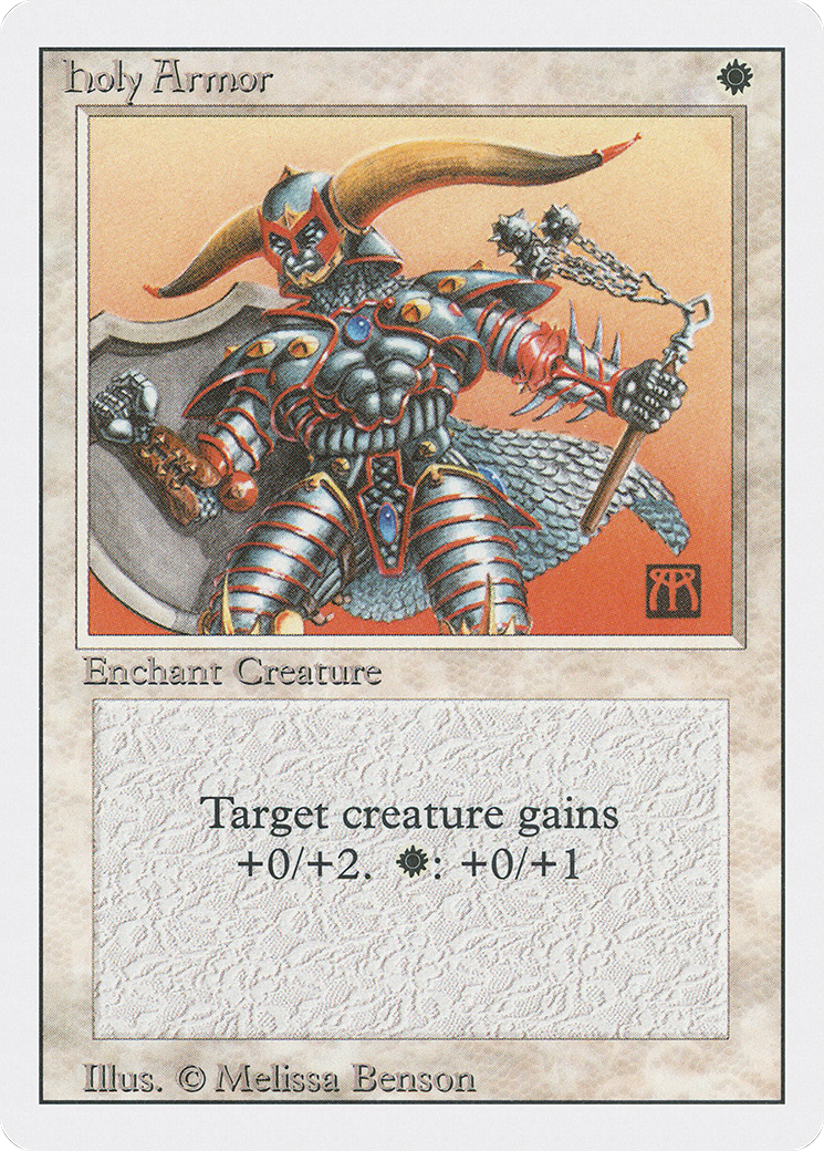 MAGIC: THE GATHERING  - Holy Armor (3ED-023) - Revised Edition