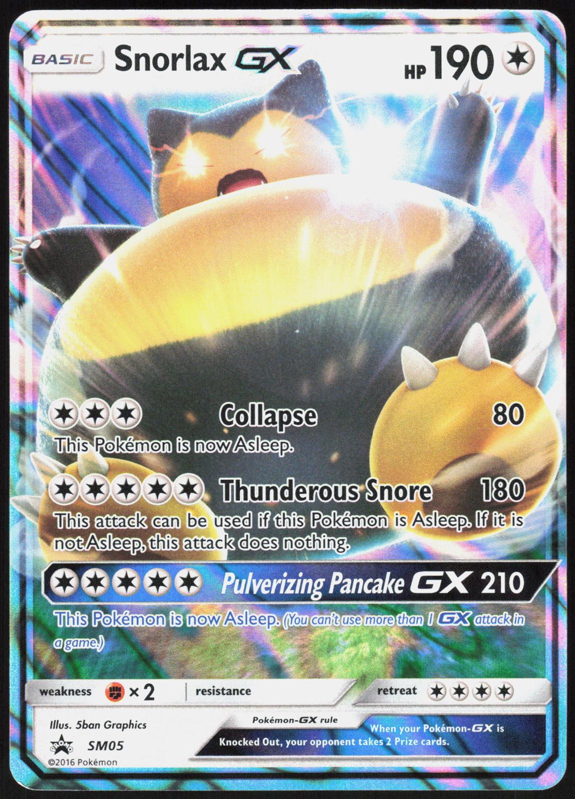 SNORLAX GX - SM05 SUN & MOON PROMO POKEMON PROMO NM