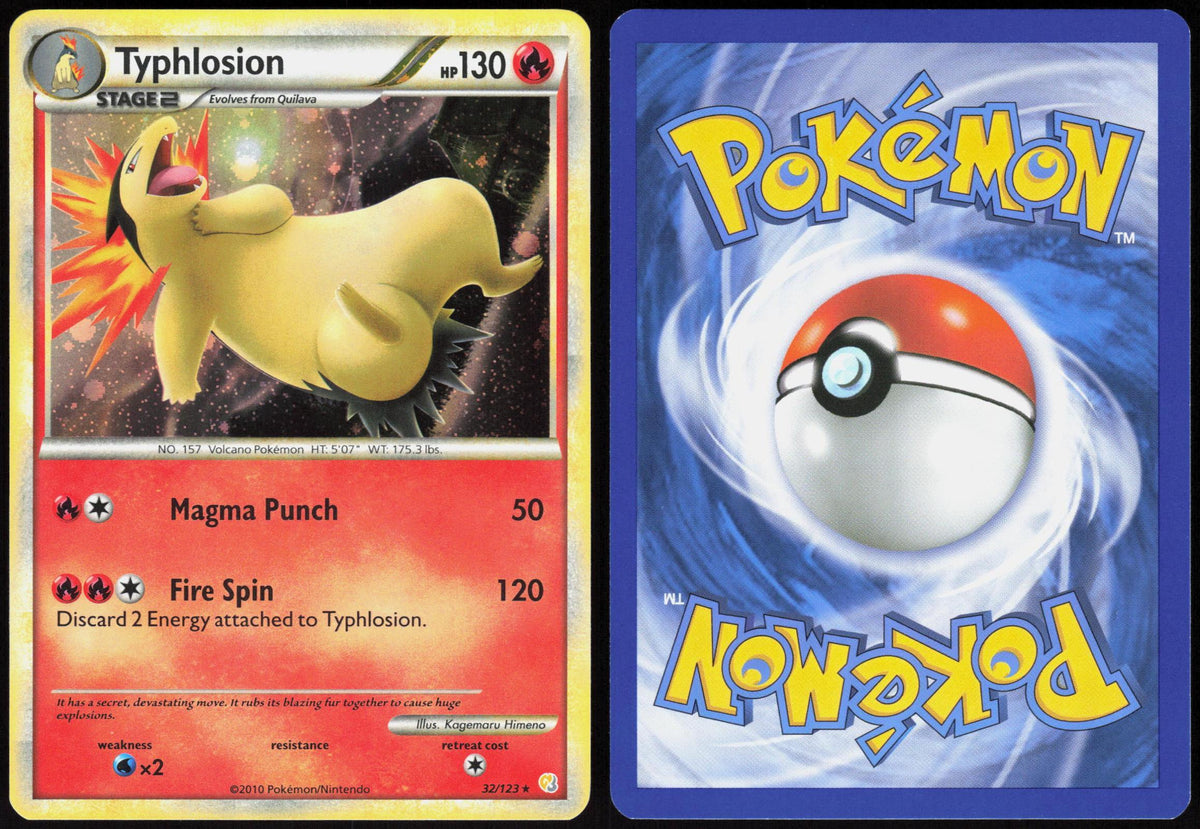 TYPHLOSION (COSMOS HOLO) 32/123 DECK EXCLUSIVES POKEMON HOLO RARE LP