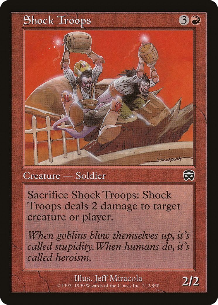 MAGIC: THE GATHERING  - Shock Troops (MMQ-212) - Mercadian Masques Foil