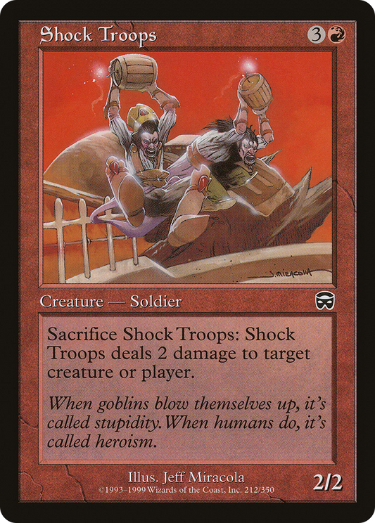 MAGIC: THE GATHERING  - Shock Troops (MMQ-212) - Mercadian Masques Foil