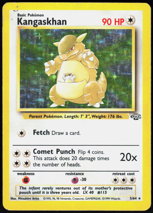 KANGASKHAN 5/64 JUNGLE POKEMON RARE UNLIMITED HOLO HP