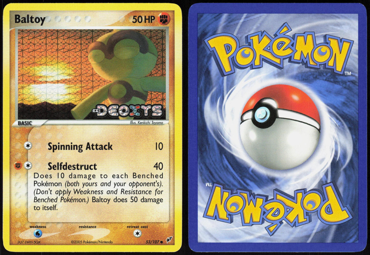 BALTOY 53/107 DEOXYS POKEMON COMMON REVERSE HOLO LP