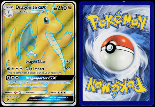 POKEMON DRAGONITE GX 67/70 DRAGON MAJESTY ULTRA RARE