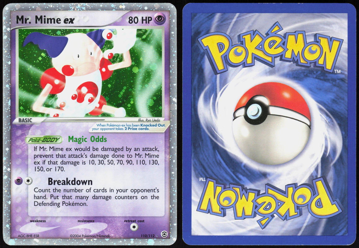 MR. MIME EX 110/112 FIRERED & LEAFGREEN POKEMON EX RARE LP