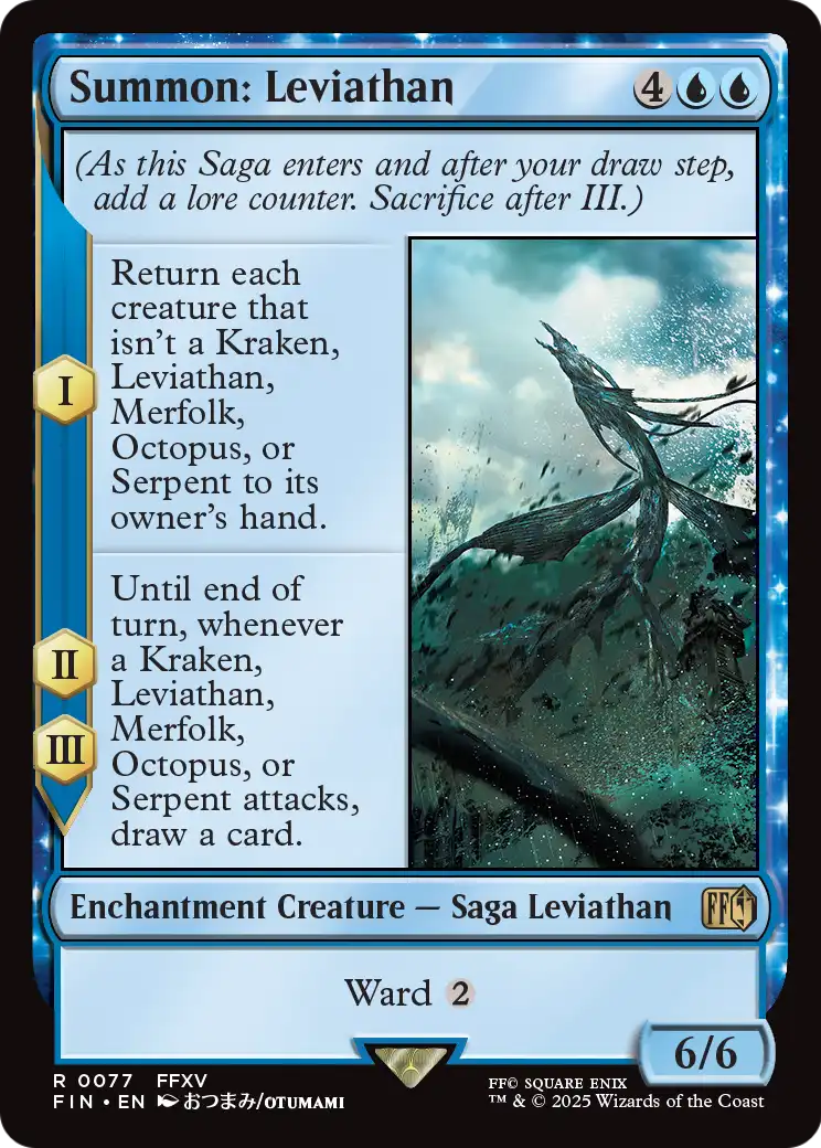 MAGIC: THE GATHERING  - Summon: Leviathan (FIN-077) - FINAL FANTASY: (enchantment) Foil