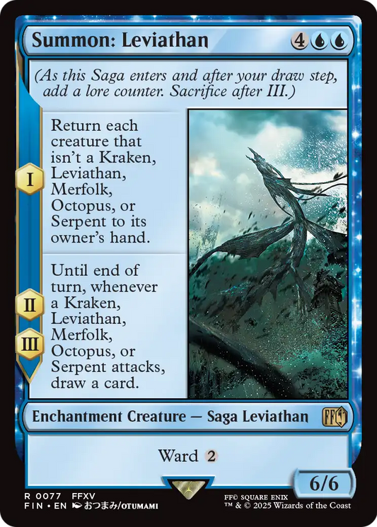MAGIC: THE GATHERING  - Summon: Leviathan (FIN-077) - FINAL FANTASY: (enchantment) Foil