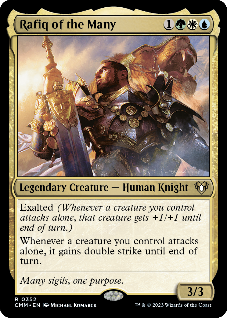 MAGIC: THE GATHERING  - Rafiq of the Many (CMM-352) - Commander Masters Foil