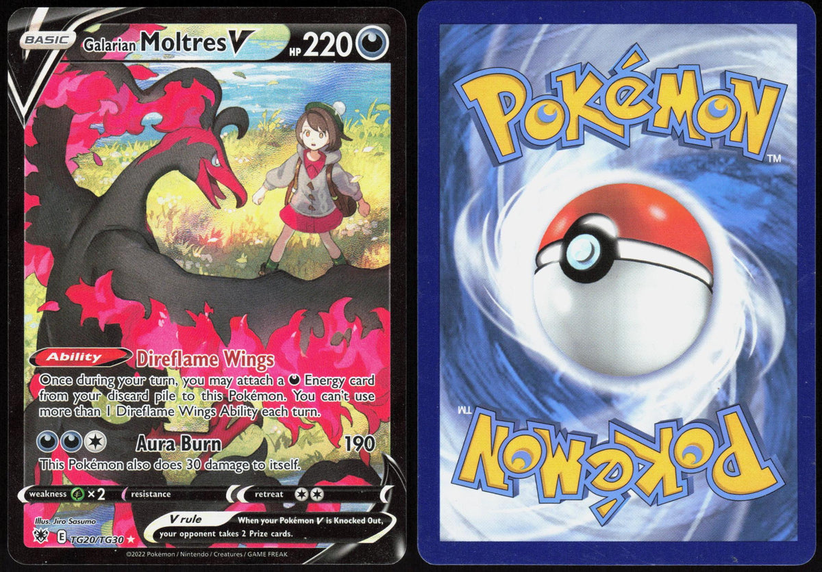 GALARIAN MOLTRES V TG20/TG30 ASTRAL RADIANCE TRAINER GALLERY POKEMON HOLO MP