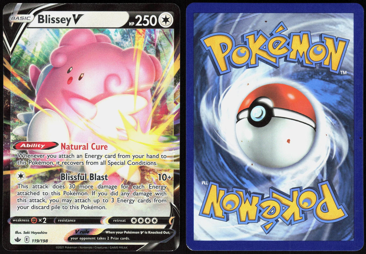 BLISSEY V 119/198 CHILLING REIGN POKEMON ULTRA RARE HOLO HP
