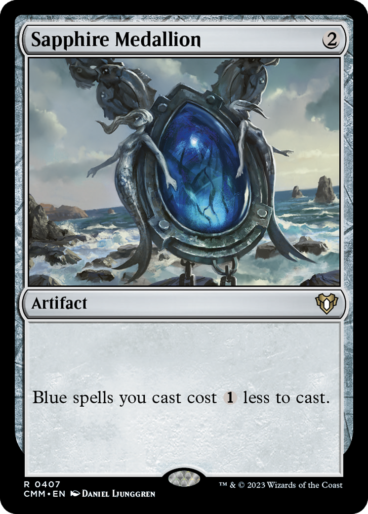 MAGIC: THE GATHERING  - Sapphire Medallion (CMM-407) - Commander Masters