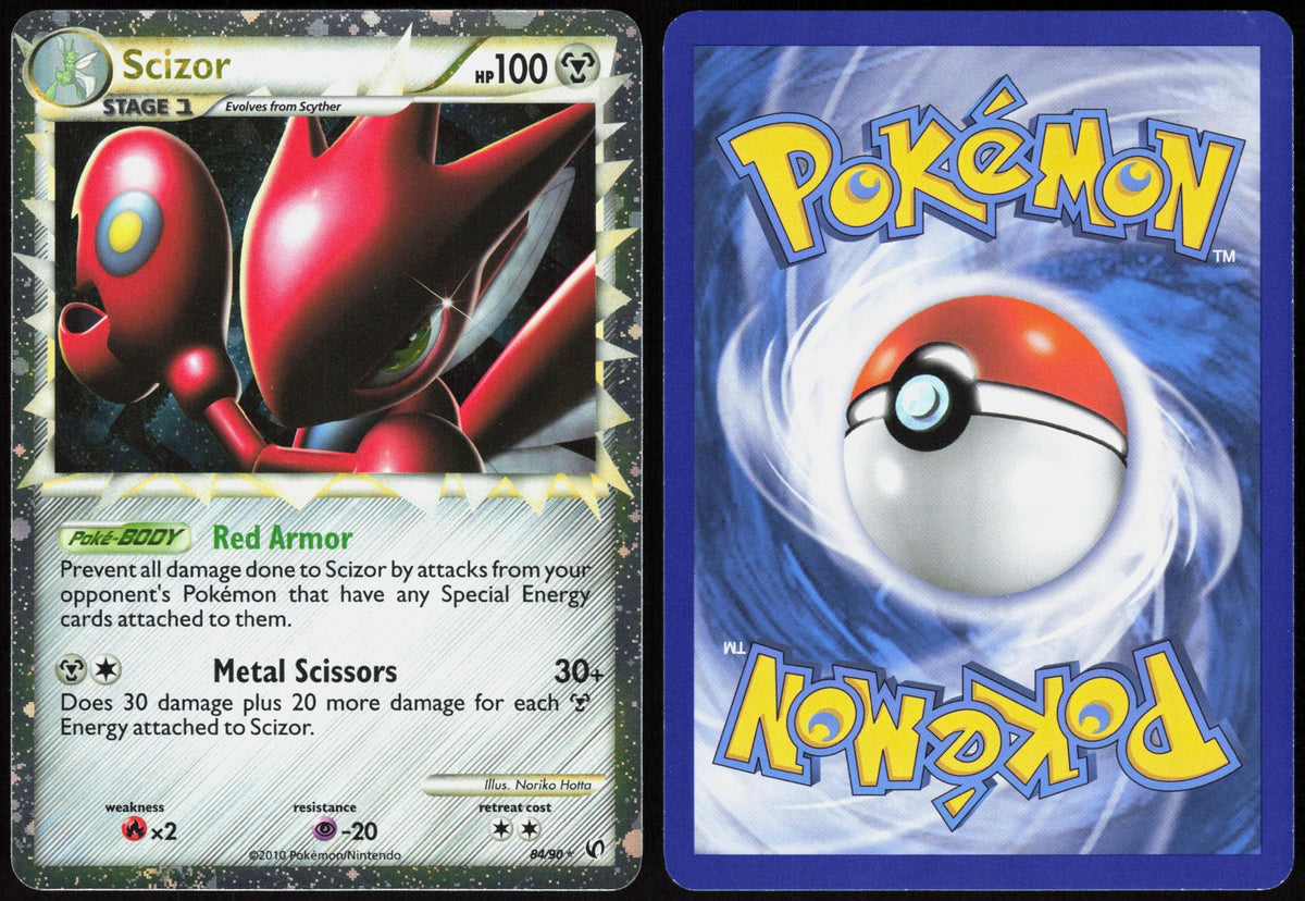 SCIZOR 84/90 HGSS UNDAUNTED POKEMON PRIME HOLO LP