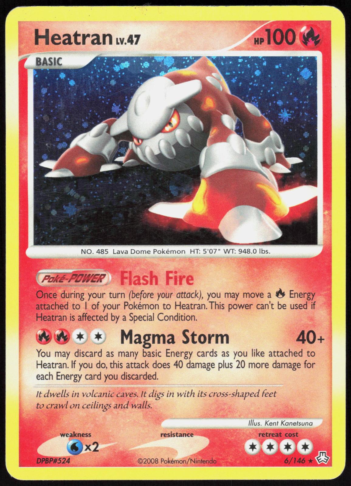 HEATRAN 6/146 LEGENDS AWAKENED POKEMON RARE HOLO LP