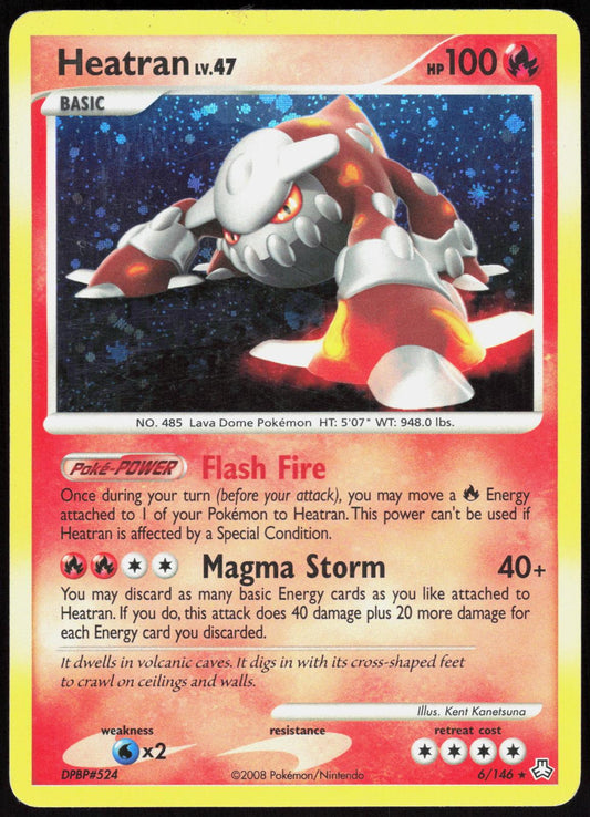 HEATRAN 6/146 LEGENDS AWAKENED POKEMON RARE HOLO LP