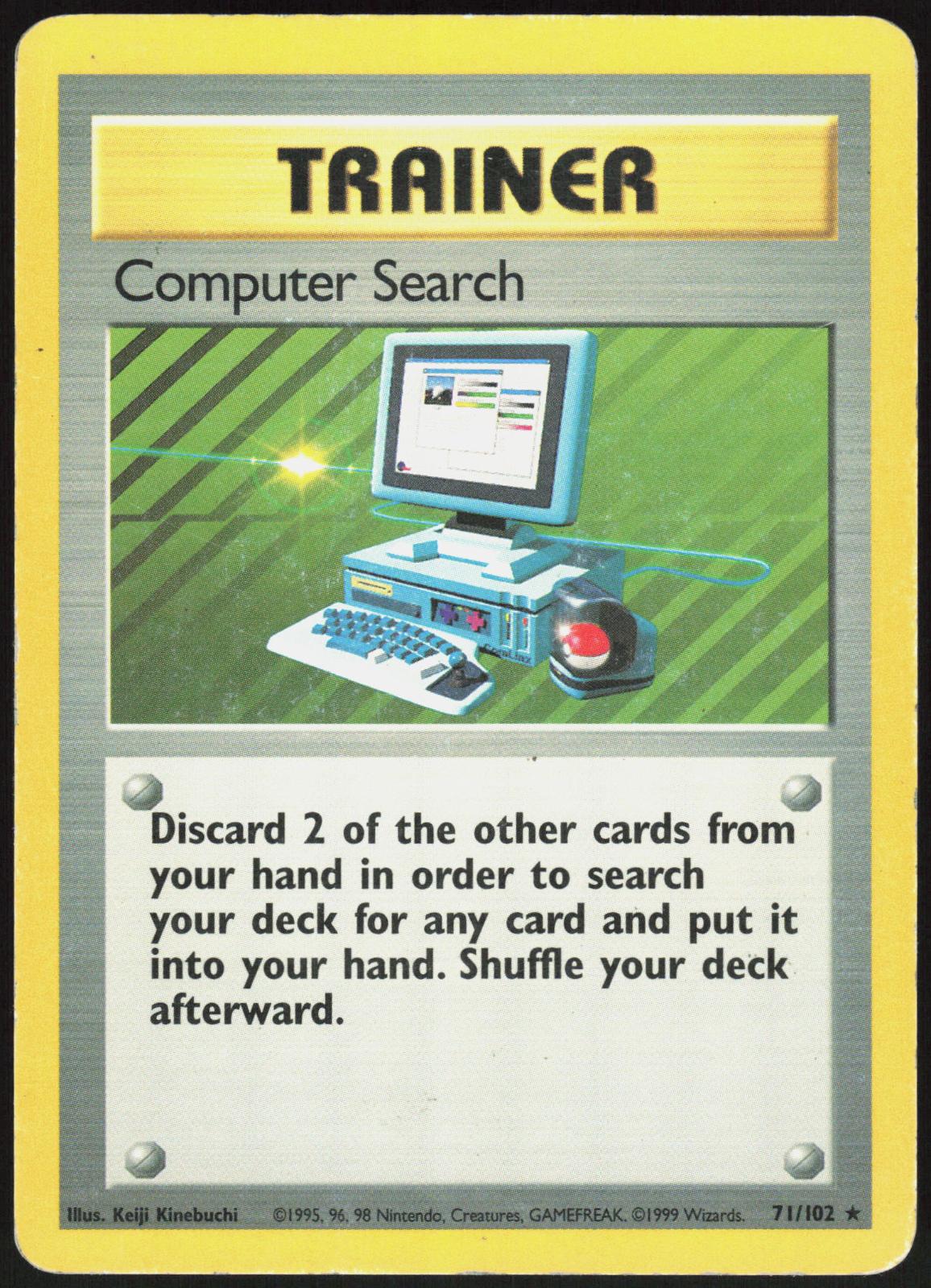 COMPUTER SEARCH 71/102 BASE SET UNLIMITED POKEMON RARE MP