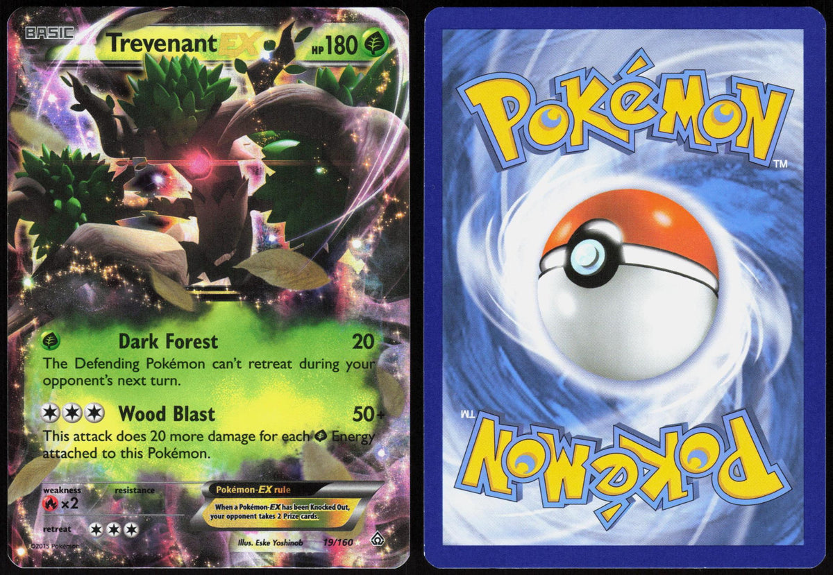 TREVENANT EX 19/160 PRIMAL CLASH POKEMON ULTRA RARE HOLO NM