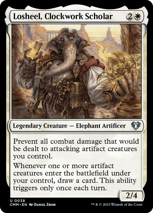 MAGIC: THE GATHERING  - Losheel, Clockwork Scholar (CMM-038) - Commander Masters