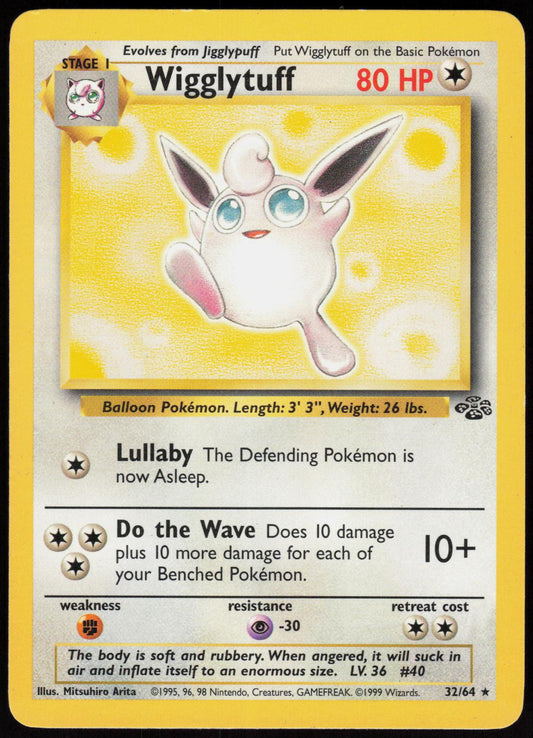 WIGGLYTUFF 32/64 JUNGLE POKEMON RARE UNLIMITED LP