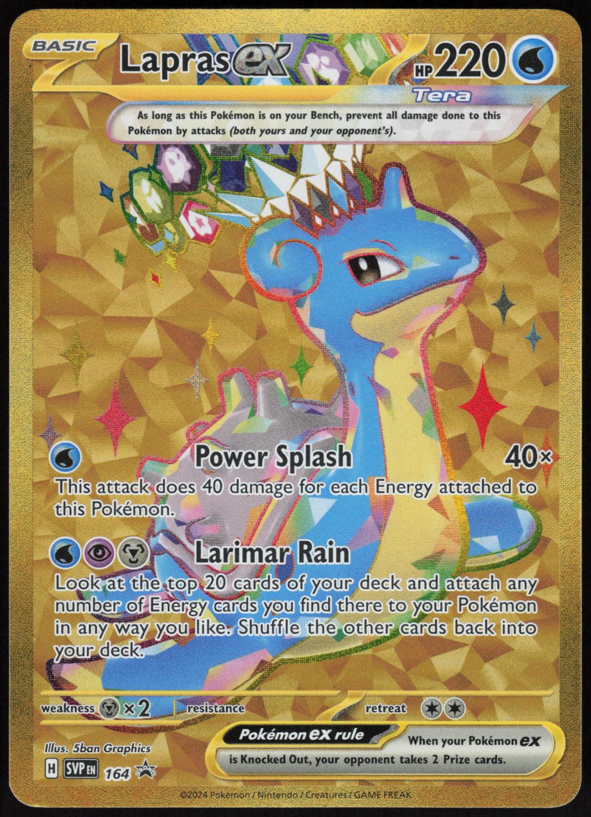LAPRAS EX 164 SCARLET & VIOLET PROMO POKEMON PROMO HOLO LP