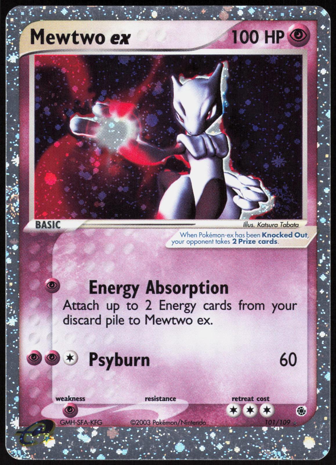MEWTWO EX 101/109 RUBY & SAPPHIRE POKEMON EX RARE HOLO NM