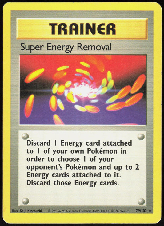 SUPER ENERGY REMOVAL 79/102 BASE SET UNLIMITED POKEMON RARE LP