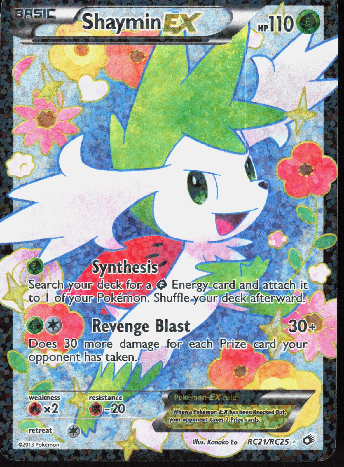 SHAYMIN EX (FULL ART) RC21/RC25 LEGENDARY TREASURES POKEMON HOLO LP