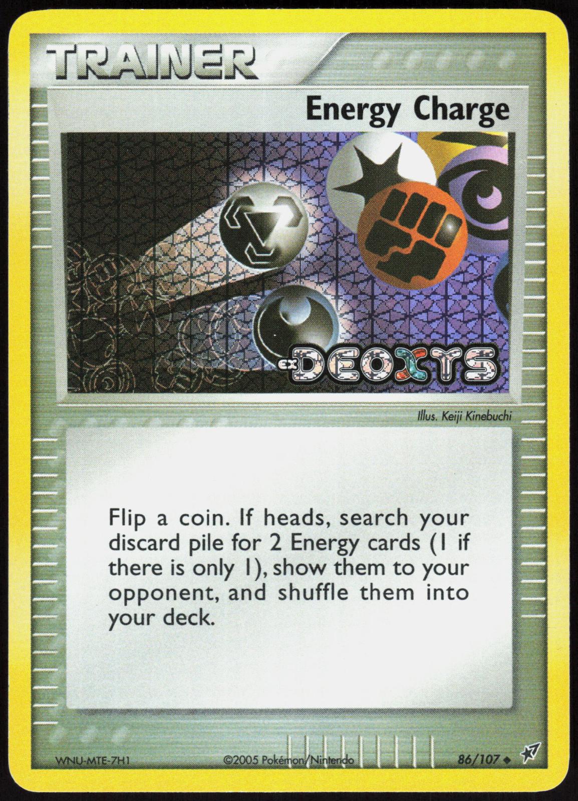 ENERGY CHARGE 86/107 DEOXYS POKEMON UNCOMMON NM