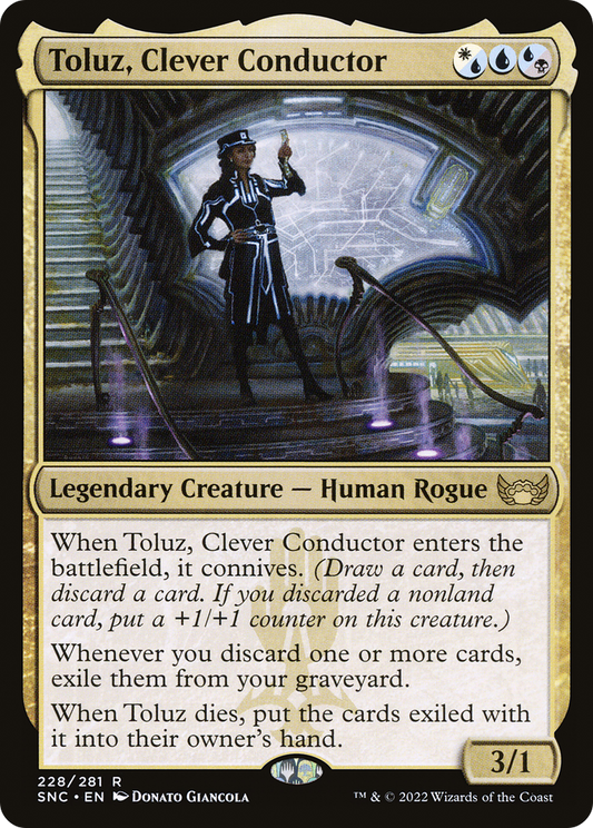 MAGIC: THE GATHERING  - Toluz, Clever Conductor (SNC-228) - Streets of New Capenna Foil