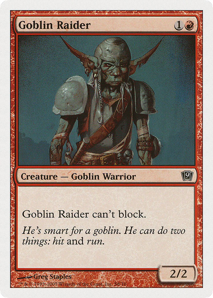 MAGIC: THE GATHERING  - Goblin Raider (9ED-0S8) - 9th Edition