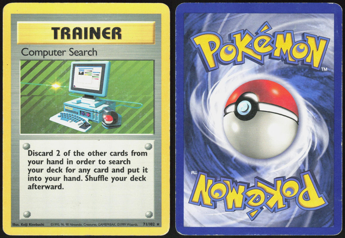 COMPUTER SEARCH 71/102 BASE SET UNLIMITED POKEMON RARE MP